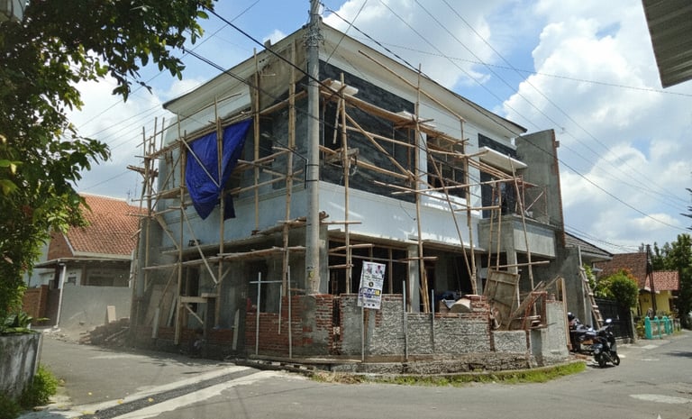 pembangunan rumah minimalis di lokasi hook