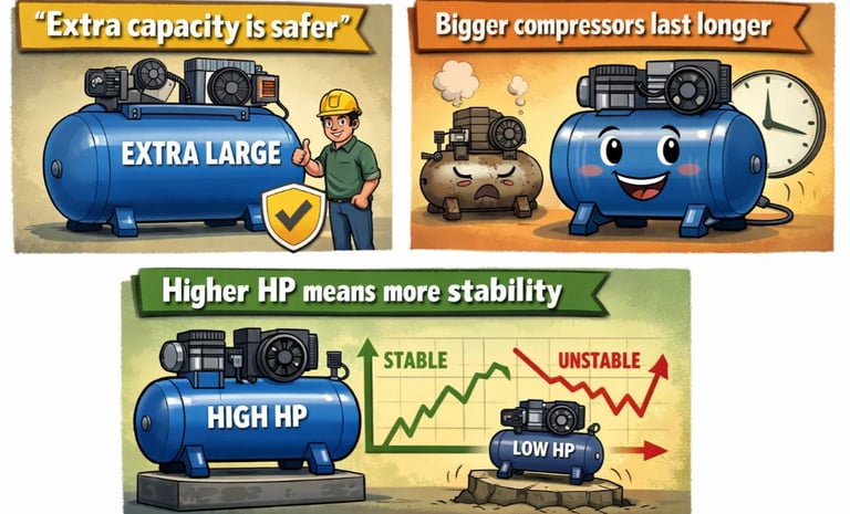 Why Oversized Screw Air Compressors Are So Common | Wemano