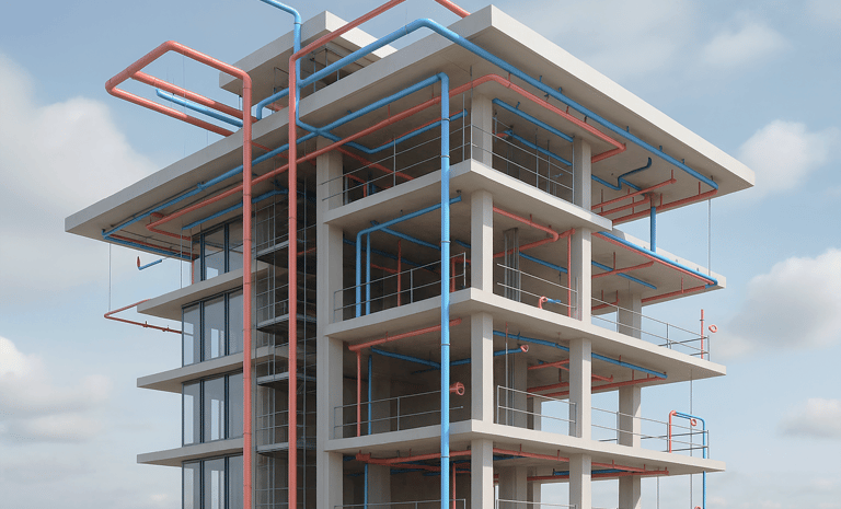 Visualisierung der Haustechnik im modernen Rohbau - BIM