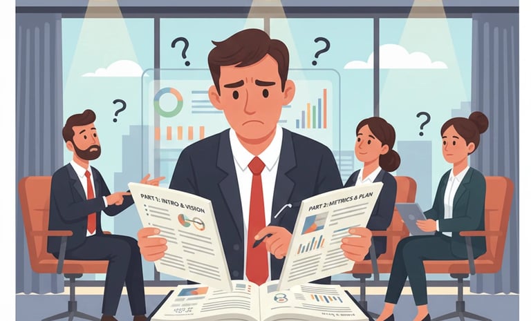 Investor identifying logical inconsistencies in a founder’s pitch under questioning.