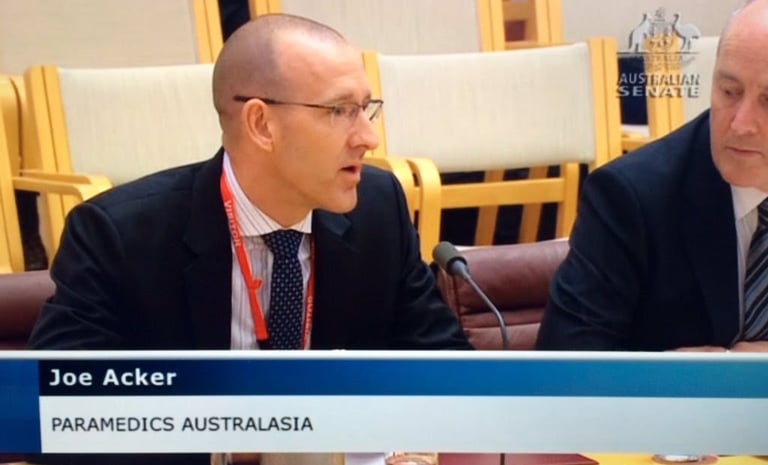 Joe Acker Presenting to Australian Senate Committee