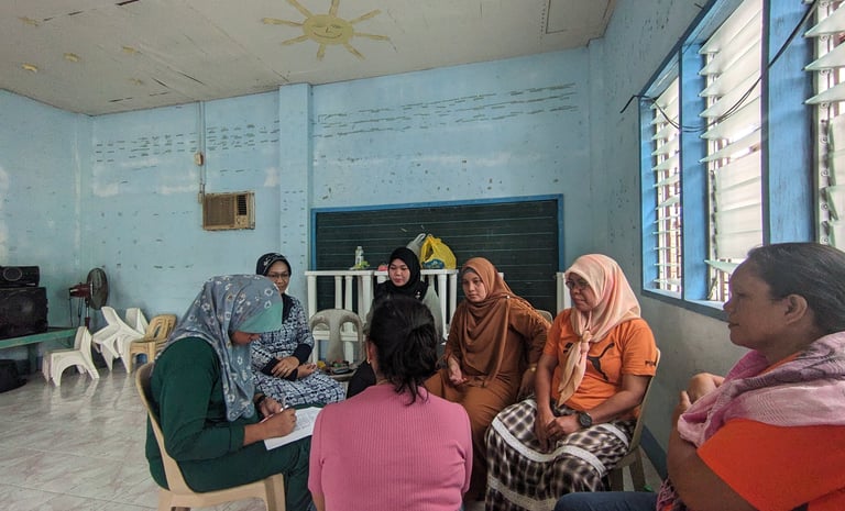 " Muslim community women during stakeholder engagement Philippines"
