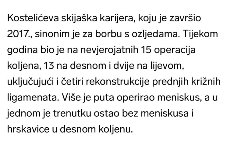 Ivica Kostelić koljena