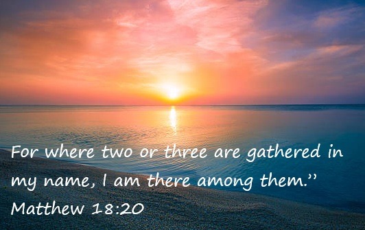 Image of Sunset with Matthew 18:29 Verse