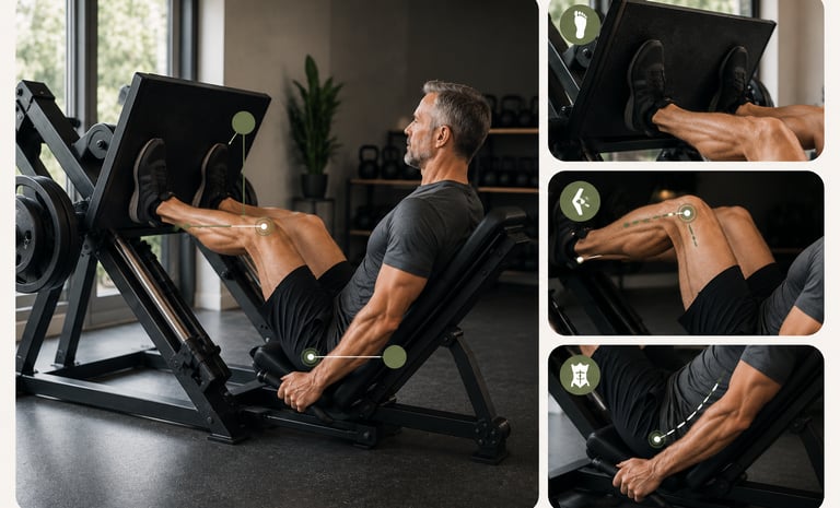 Exercice de presse à jambes : guide de posture