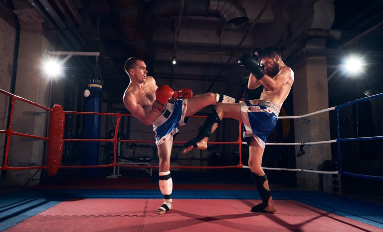 Kickboxing sparring