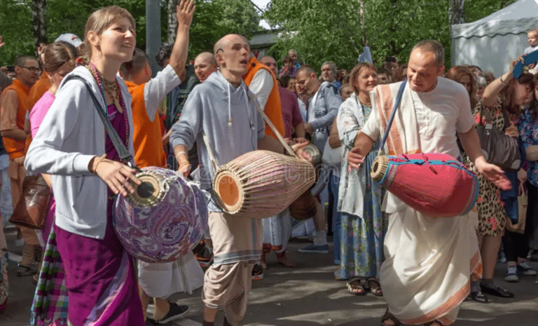 Harinam Sankirtan Party by devotees