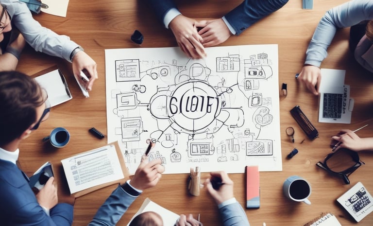 Close-up of a digital dashboard showing marketing analytics.