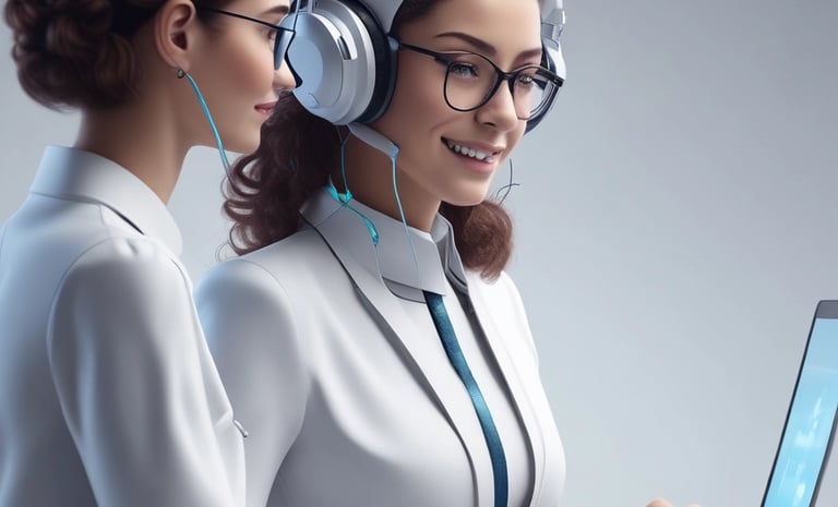 A sleek dashboard displaying AI analytics and customer data trends.