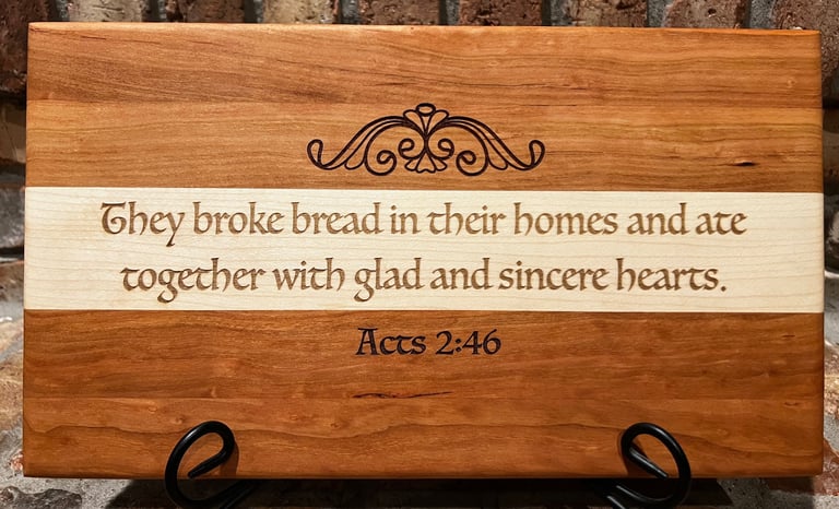 cherry and maple bread board