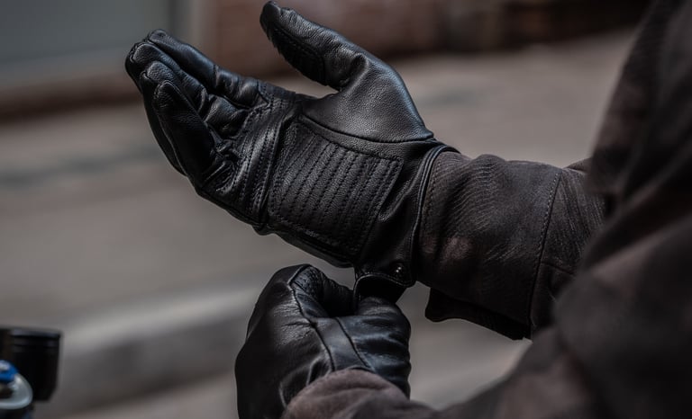 Skórzane klasyczne rękawice motocyklowe marki DMD w
