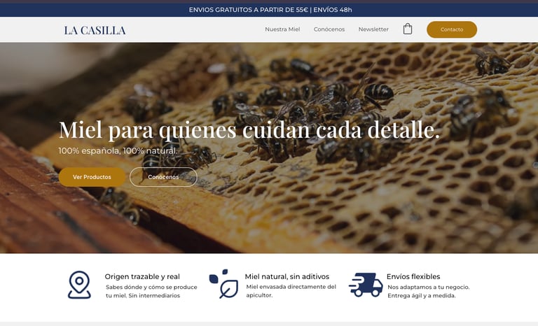 Desarrollo de Eccomerce para un distribuidor de miel en Sevilla