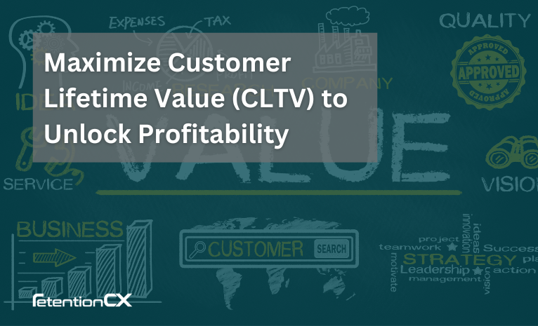 A chalckboard showing different metrics and a caption of unlock saas customer lifetime value.