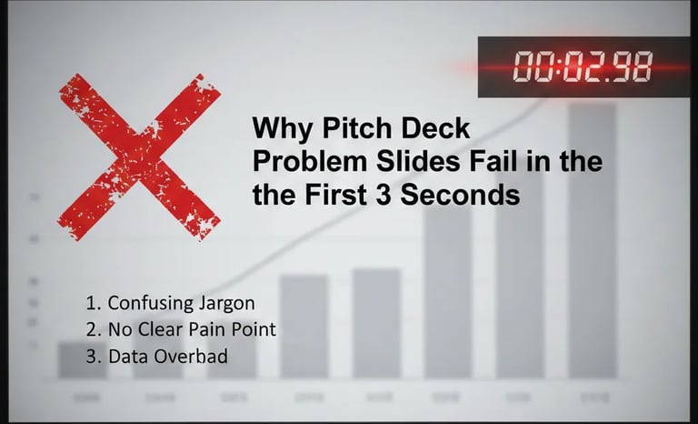 Why Pitch Deck Problem Slides Fail in the First 3 Seconds