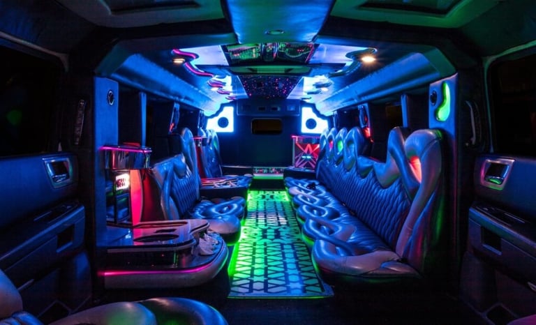 Hummer Limo luxury interior in NJ, MA, NY, CT and nearby areas