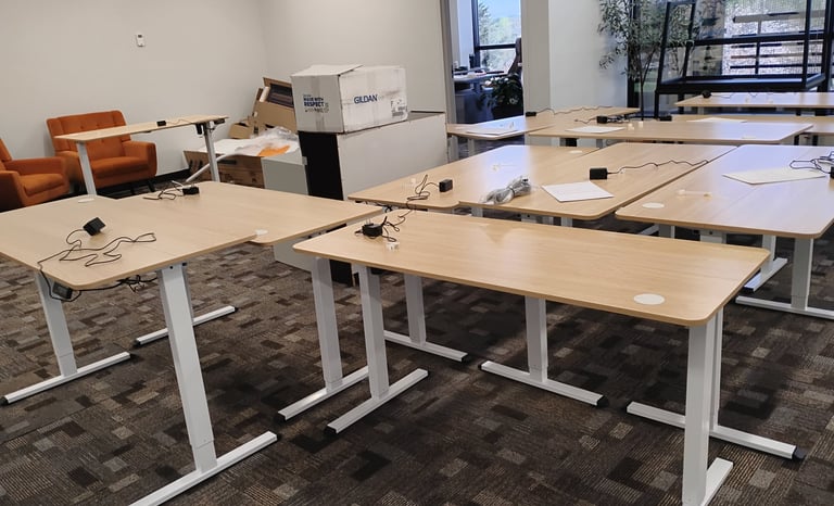 Professional office desk and workstation assembly service in Lawrenceville, GA