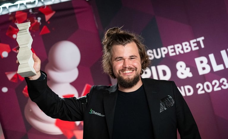 Chess Magnus Carlsen wins the 2023 #SuperbetRapidBlitzPoland, takes home $40,000 