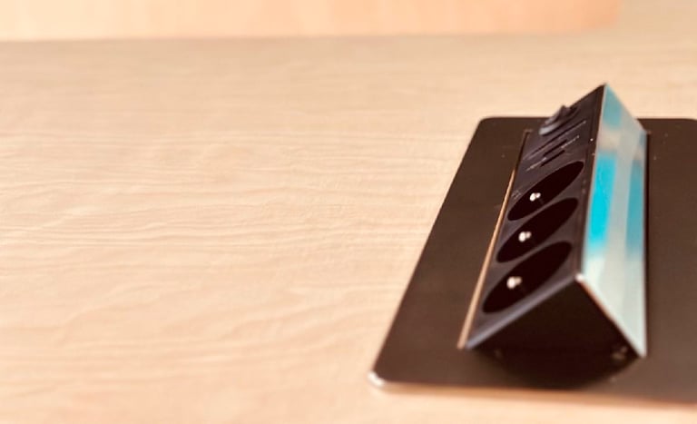 a remote control system on a table