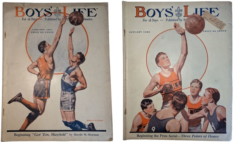 Early 1920s Boys Basketball Magazines Antique