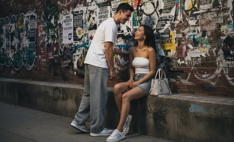 Urban Amazon Travel Outfit: White and Grey Denim