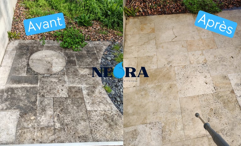 nettoyage terrasse la rochelle avant apres nettoyage exterieur haute pression