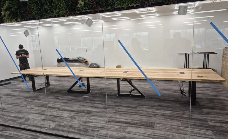 21ft maple conference table — custom order detail view