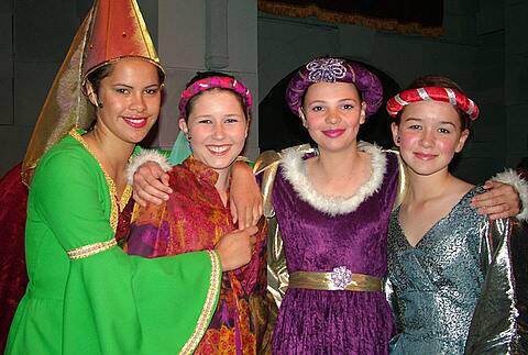 Four students from I Love the Knightlife musical