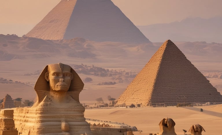 Pyramids Of Giza and Sphinx