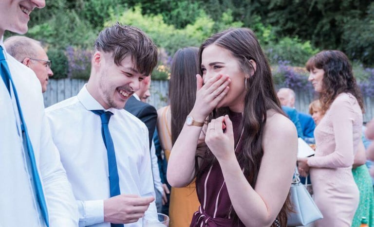 shocked wedding guests