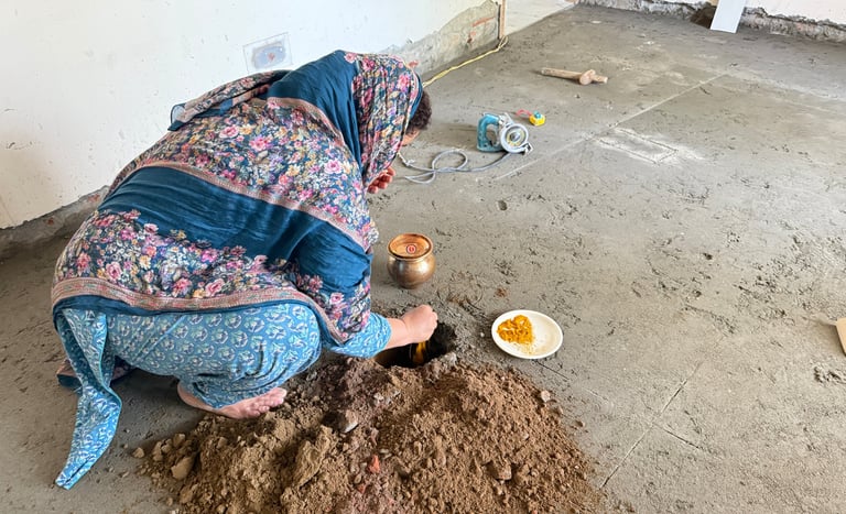 WOMAN DOING REMEDIES IN HER NEWLY HOME