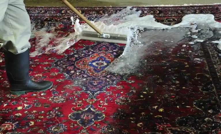 area rug washing