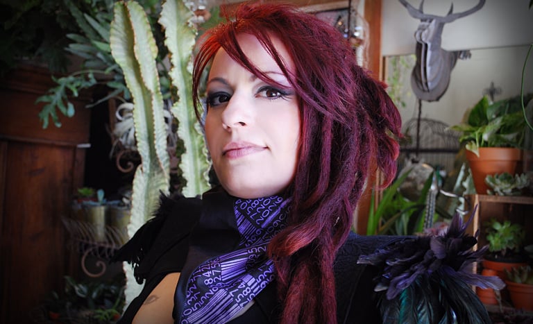 cyberpunk scarf for sci fi fans and ravers