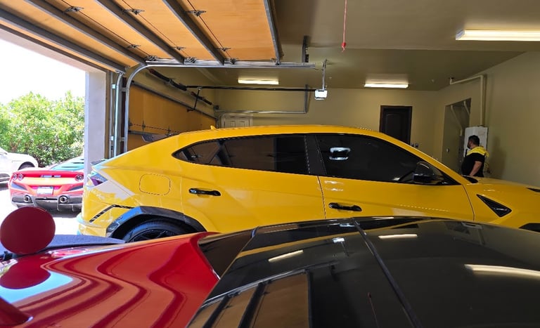 Full view of a Luxury SUV with dark window film providing enhanced privacy.