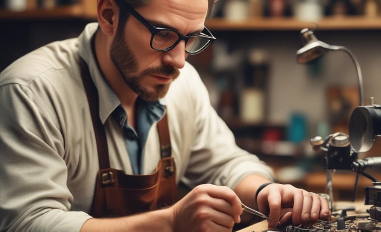 Jeweler Repairing Jewelry