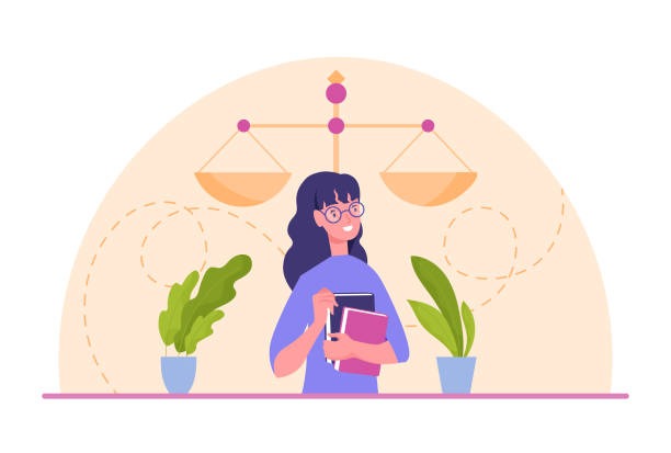 a woman holding a book and a bookcase with a scale scale scale