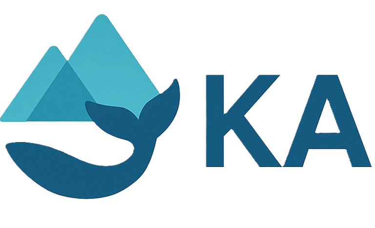 KnowArgentina Logo - Whale tail over mountains