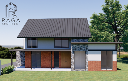 Hunian minimalis dua lantai dengan desain sederhana dan sentuhan elegan