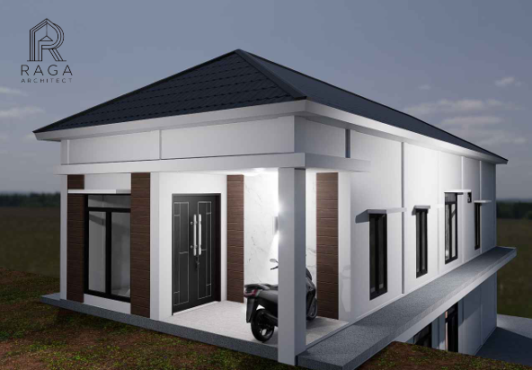 Desain Rumah Tinggal 2 Muka 2 Lantai Milik Klien Mrs. TRIFANI INDIARTI