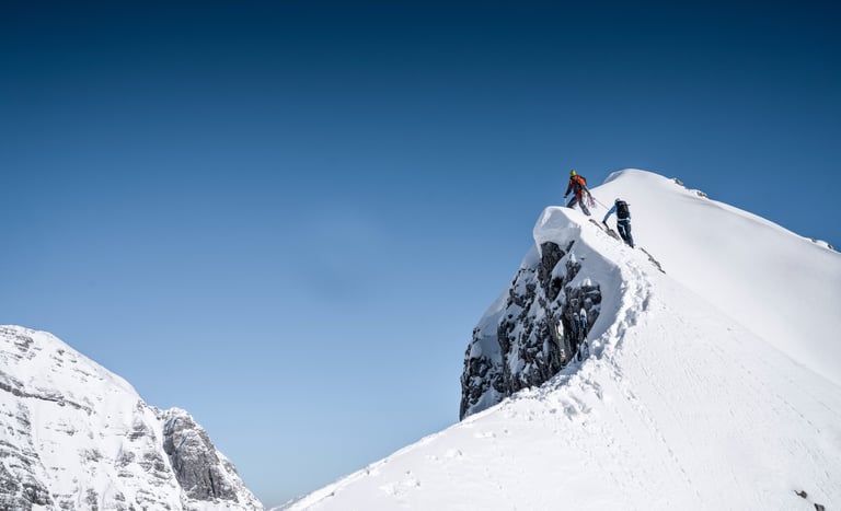 Coaching für Führungskräfte Leadership Training Outdoor am Berg mit Business Mental Coach und Bergführer Rene Guhl