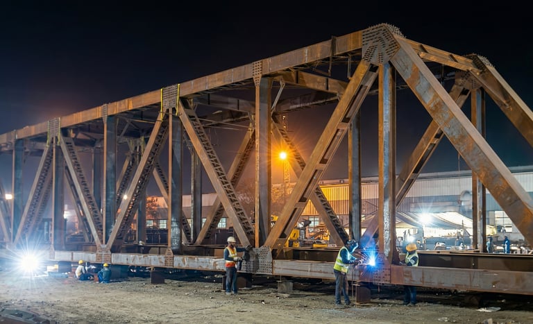 Steel Bridge Fabrication Work