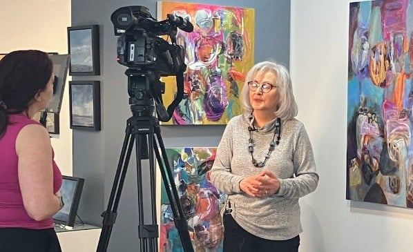 CTV's Brianne Foley interviews artist Paulette Melanson at Gallery on Lincoln in Lunenburg, NS