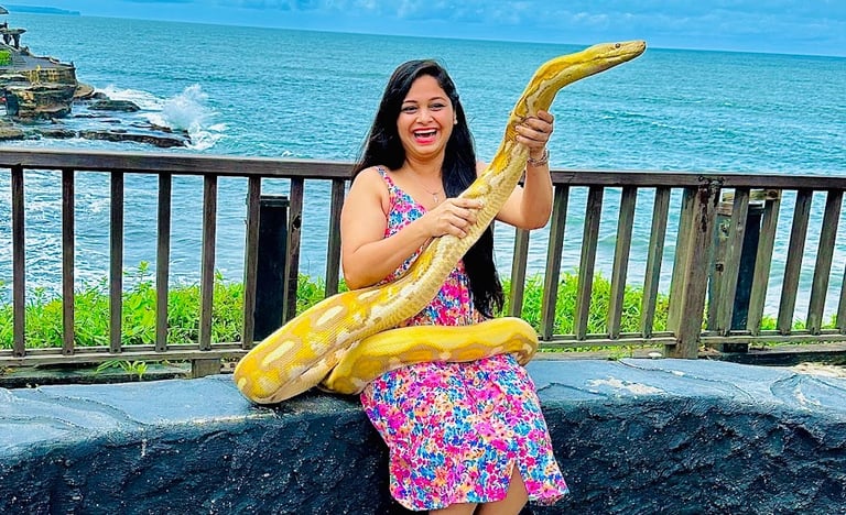 Yogita with Python Snake