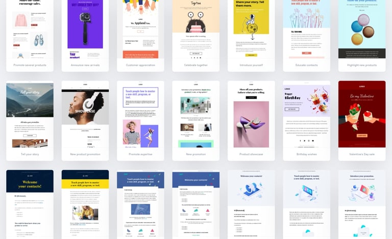a bunch of different types of email design