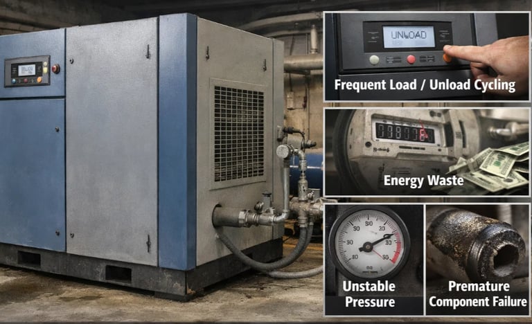 What Happens If a Screw Air Compressor Is Oversized | Wemano