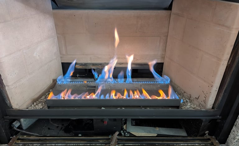 fireplace yellow flame