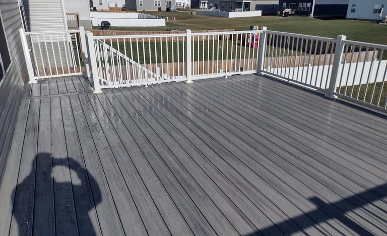 Trex composite deck installation by Columbus, Ohio contractor