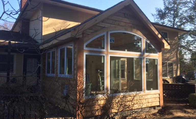 Room addition expanding living space in Columbus, Ohio