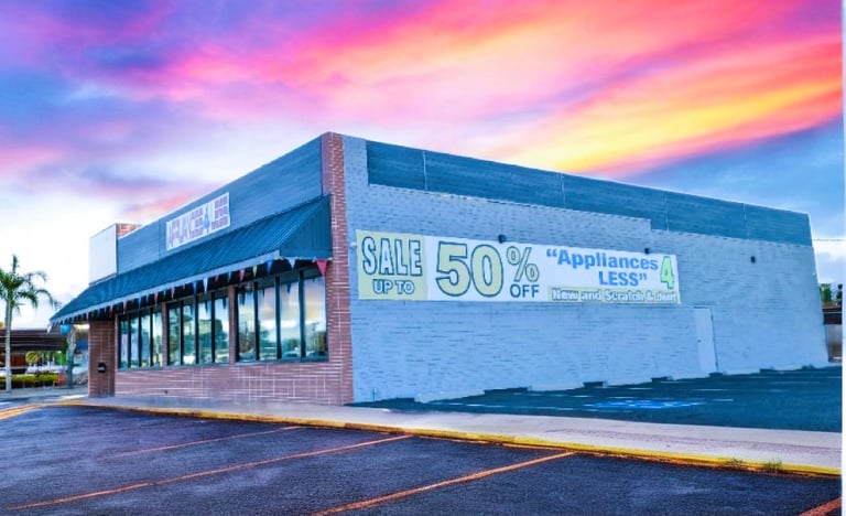Appliances 4 Less in Tucson, Az offers up to 50% off on selected appliances.