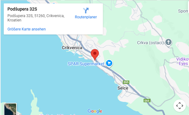 Screenshot Google Maps Standort Adria Home Service