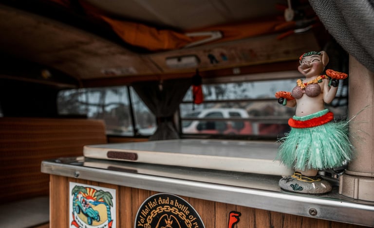 Vanlife inside campervan